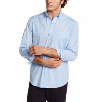 Club Room Men’s Barry Dot-Print Long-Sleeve Shirt, Pale Ink Blue, Medium