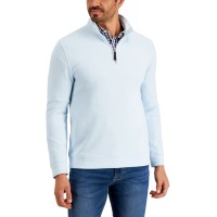 Club Room Mens Birdseye Quarter-Zip Pullover,