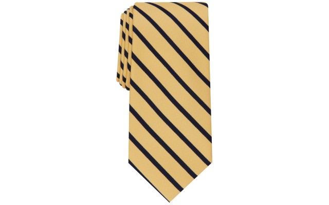  Men’s Classic Stripe Tie, Gold