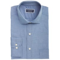 Club Room Mens Classic/Regular-Fit Performance Stretch Chambray Dress Shirt,  15X34-35