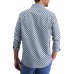 Club Room Mens Concho Tile-print Shirt Pale Ink Blue Small