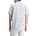  Men’s Flag-Print Shirt, Ink Blue, Small