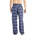  Men’s Flannel Print Pajama Pants, Navy Forest, Medium