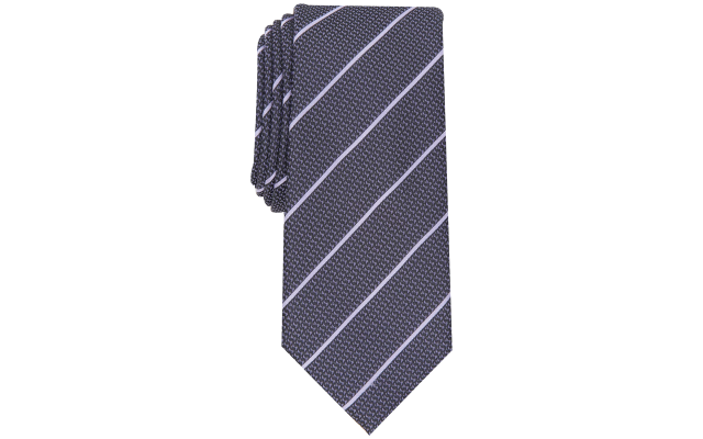  Men’s Harro Stripe Silk Blend Textured Slim Tie, Teal