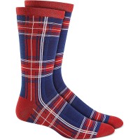 Club Room Mens Holiday Socks, Navy/Red, One Size