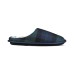  Men’s Jake Plaid Slip On Slippers, Blue/Green, Small