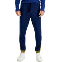 Club Room Men’s Plaid Jogger Pants, Navy, XX-Large