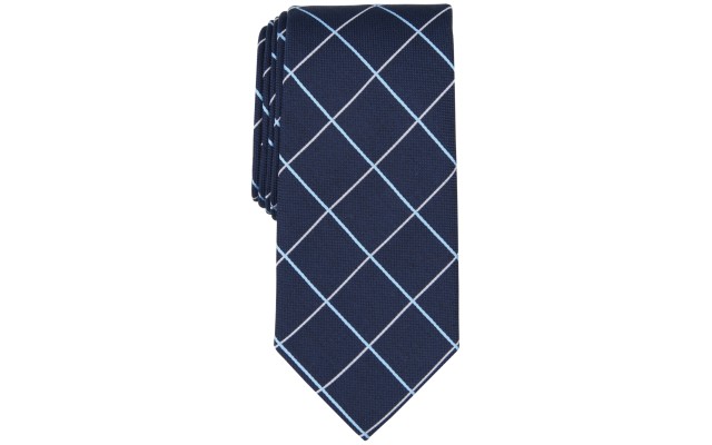  Men’s Preston Grid Tie, Navy