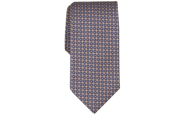  Men’s Seigal Medallion Tie, Taupe