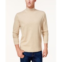 Club Room Mens Solid Turtleneck Shirts, Beige, Small