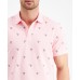  Mens Stretch Tropical Print Polo Shirts, Large