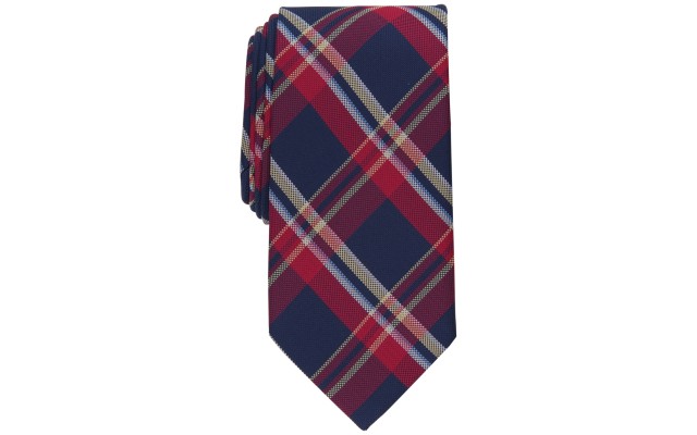  Men’s Tallon Plaid Tie, Red