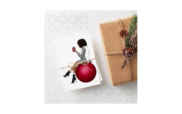 Coco Michele All That Glitters Card, Red, 4.25″ x 5.5″