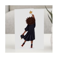 Coco Michele Reach for the Stars Card, Black, 4.25″ x 5.5″