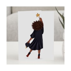 Coco Michele Reach for the Stars Card, Black, 4.25″ x 5.5″