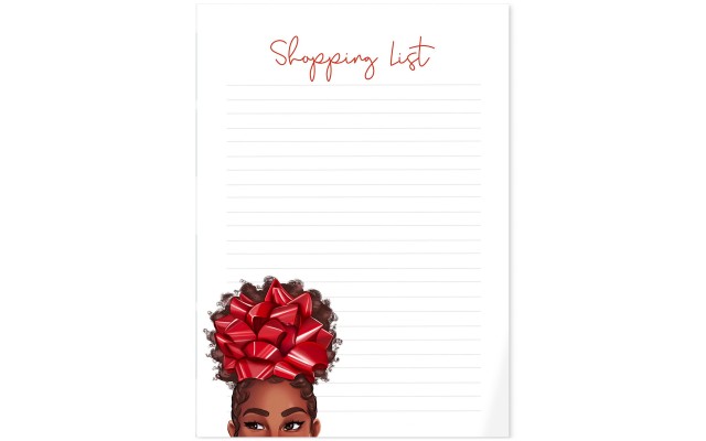 Coco Michele Shopping List Notepad, White, 5”x7”