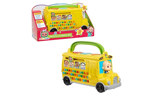 CoComelon Musical Learning Bus, Number and Letter Recognition, Phonetics, Yellow School Bus Toy Plays ABCs and Wheels on the Bus