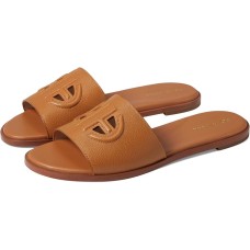 Cole Haan Women’s Flynn Logo Slide Sandal Flat, Pecan Leather, 8.5