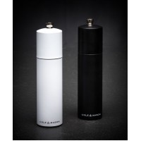 Cole & Mason Hawksbury Salt and Pepper Mill Gift Set, Black/White, 7”