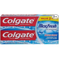 Colgate MaxFresh Fluoride Toothpaste 6 oz, Twin Pack, Cool Mint 2 ea (Pack of 2)