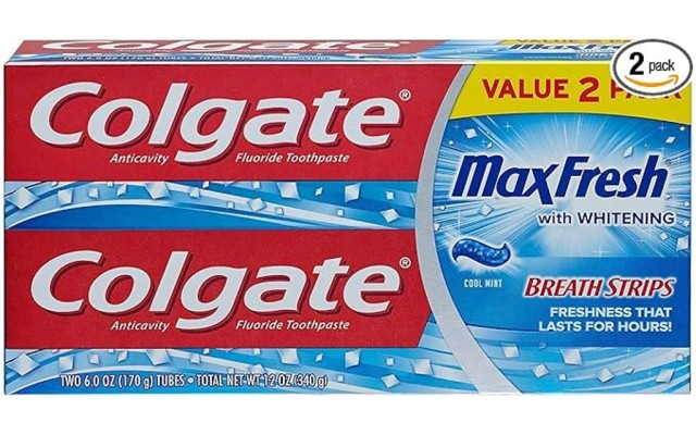  MaxFresh Fluoride Toothpaste 6 oz, Twin Pack, Cool Mint 2 ea (Pack of 2)