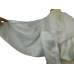 Collection 18 Satin Border Wrap Scarf (White, One Size)