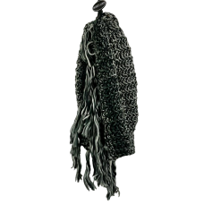 Collection Eighteen Crochet Infinity Scarf, Black/Silver