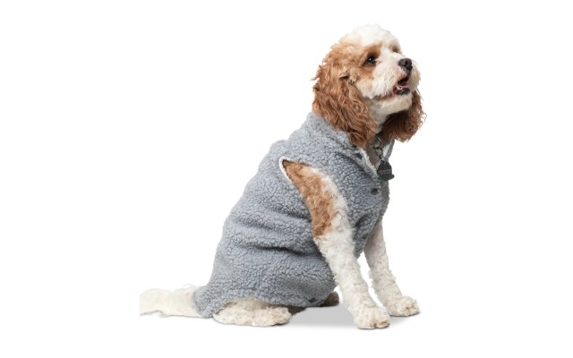  Fleece Pet Coats, Gray, Small