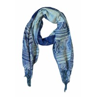 Collection Xiix Paisley Stripe Oblong Scarf, Blue, 72×28