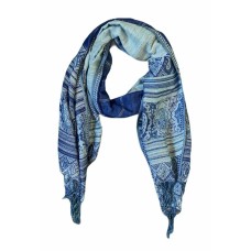 Collection Xiix Paisley Stripe Oblong Scarf, Blue, 72×28