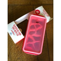 Cook Works Red Glacier Ice Cube Freezer Tray, Lid, 2 pc, Fun Shapes, NIP NIB