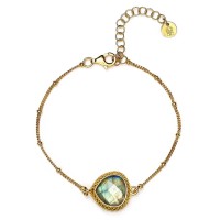 Coralia Leets Gold Tone Single Stone Bracelet