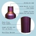  Insulated Canteen Water Bottle, Stainless Steel And Spill Proof, Nebula, 16 oz