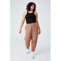 Cotton On Women’s Trendy Plus High Rise Sweatpants, Brown/14W