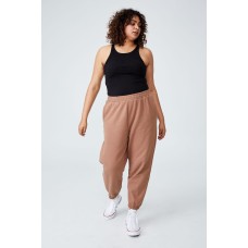 Cotton On Women’s Trendy Plus High Rise Sweatpants, Brown/14W