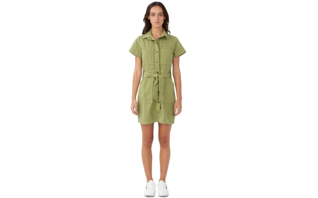  Women’s Utility Mini Dress, Khaki, Small