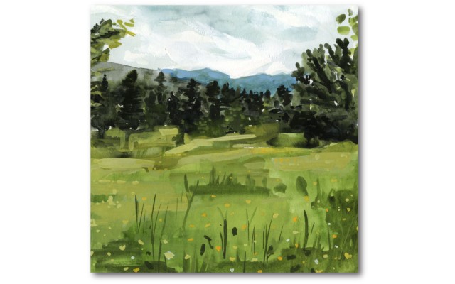  Mountain Moment I Gallery-Wrapped Canvas Wall Art – 16″ x 16″