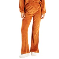Crave Fame Juniors’ Ribbed Velour Flare-Leg Pants, Medium