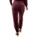  Juniors’ Utility-Pocket Velour Jogger Pants, Purple/M