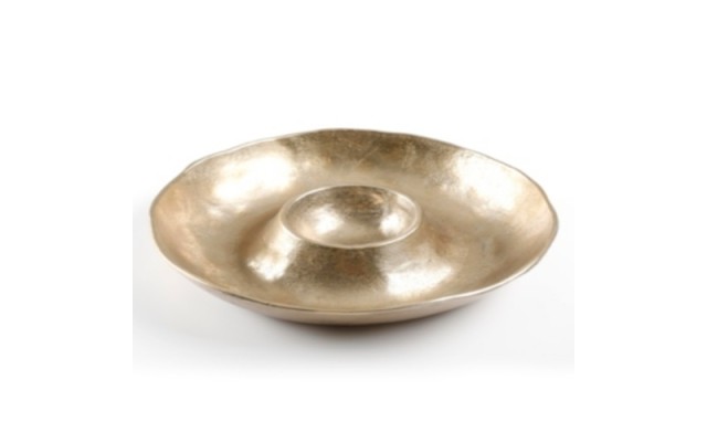  Gold Colored Chip And Dip Serv Gold