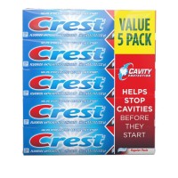 Crest Fluoride Anticavity Toothpaste, Regular Paste, 8.2 Ounce, 5 pk