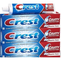 Crest Fluoride Anticavity Toothpaste, Regular Paste, 8.2 Ounce- 3-Pack