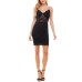  Womens Juniors’ Lace Dress, Black/5