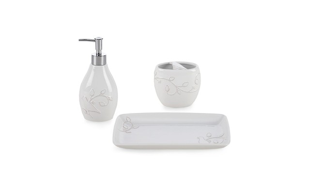  Jenna 3-Pc. Ceramic Bath Accessories Set with Gift Box