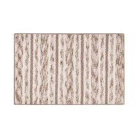 Decor Studio Kenai Tufted Chenille Stripe 20″ x 30″ Bath Rug Bedding, Brown