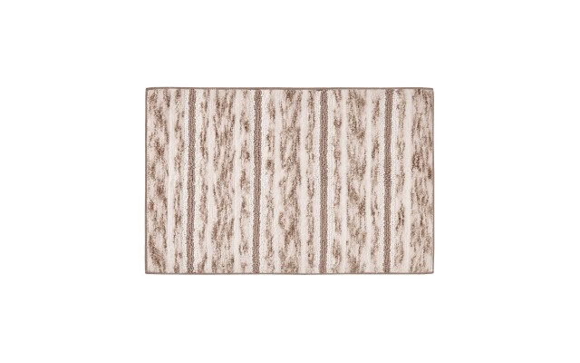  Kenai Tufted Chenille Stripe 20″ x 30″ Bath Rug Bedding, Brown