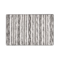 Decor Studio Kenai Tufted Chenille Stripe 20″ x 30″ Bath Rug Bedding, Gray