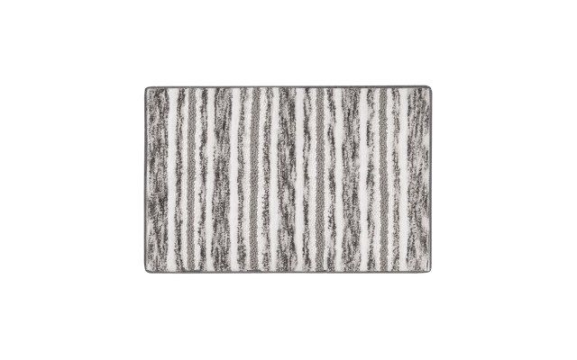  Kenai Tufted Chenille Stripe 20″ x 30″ Bath Rug Bedding, Gray