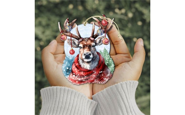  8611034 5 x 5.5 x 0.25 in. Christmas Mood Wooden Christmas Decor Ornament