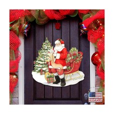 Designocracy By Susan Winget Classic Christmas Wish List Santa Wall And Door Decor